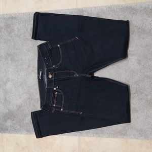 Express Stretch Jeans 4R Skinny Mid Rise Dark Blue